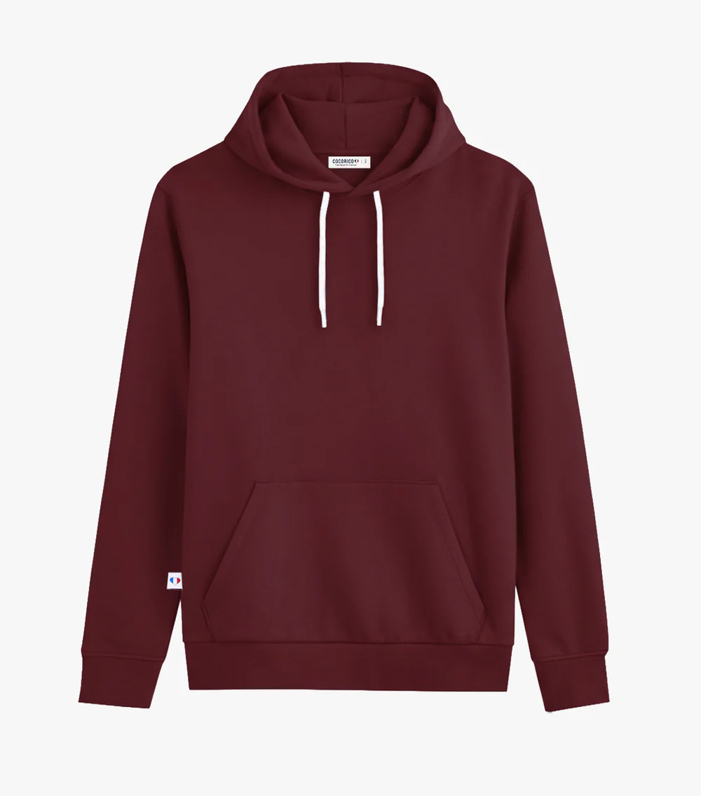 Sweat à capuche Homme Bordeaux - Intemporel