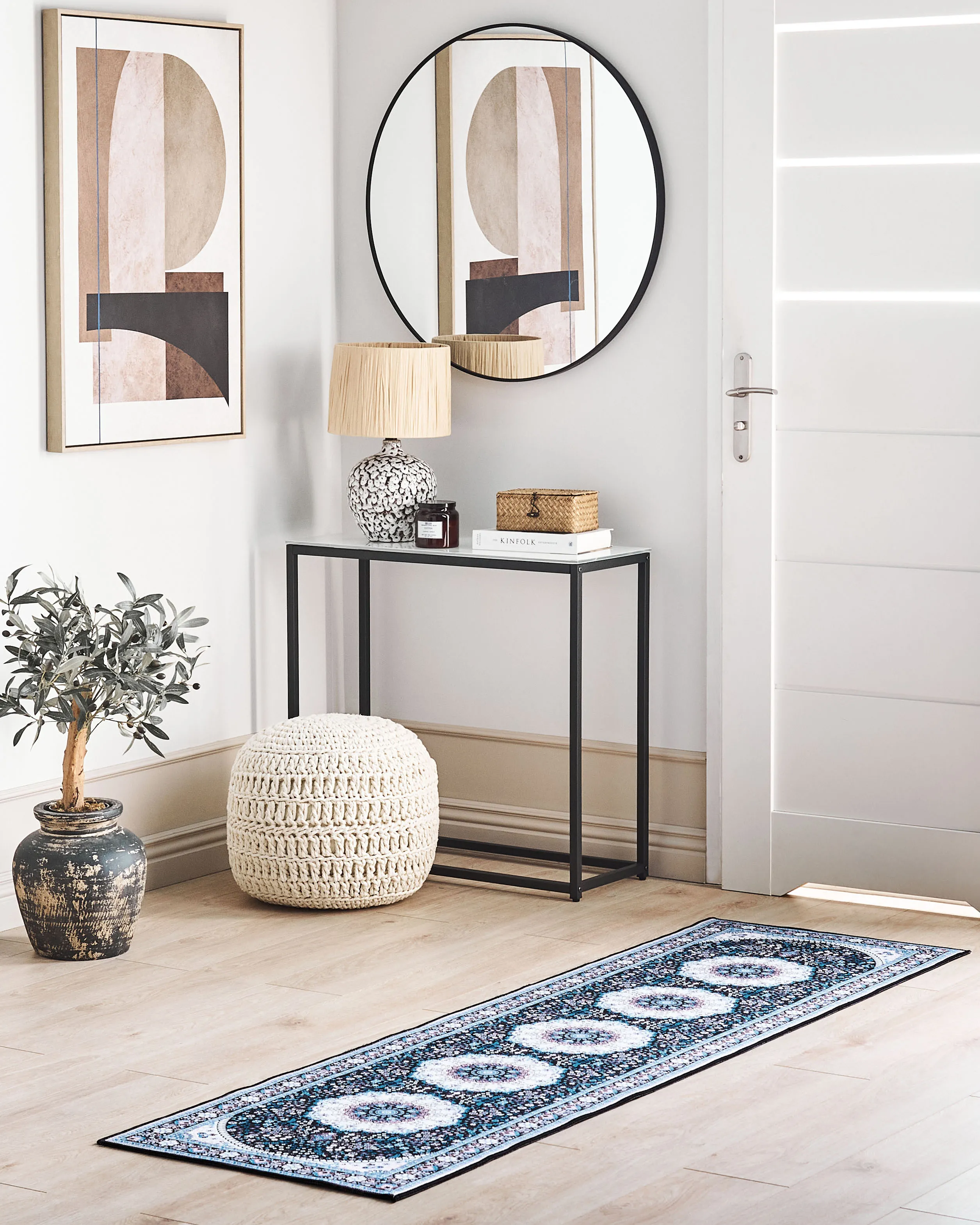 Vloerkleed GEDIZ Blauw 60 x 200 cm