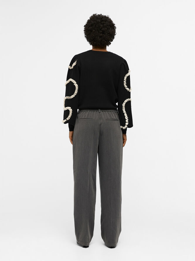 Object OBJSIGRID HW CASUAL PANT NOOS Medium grey melange