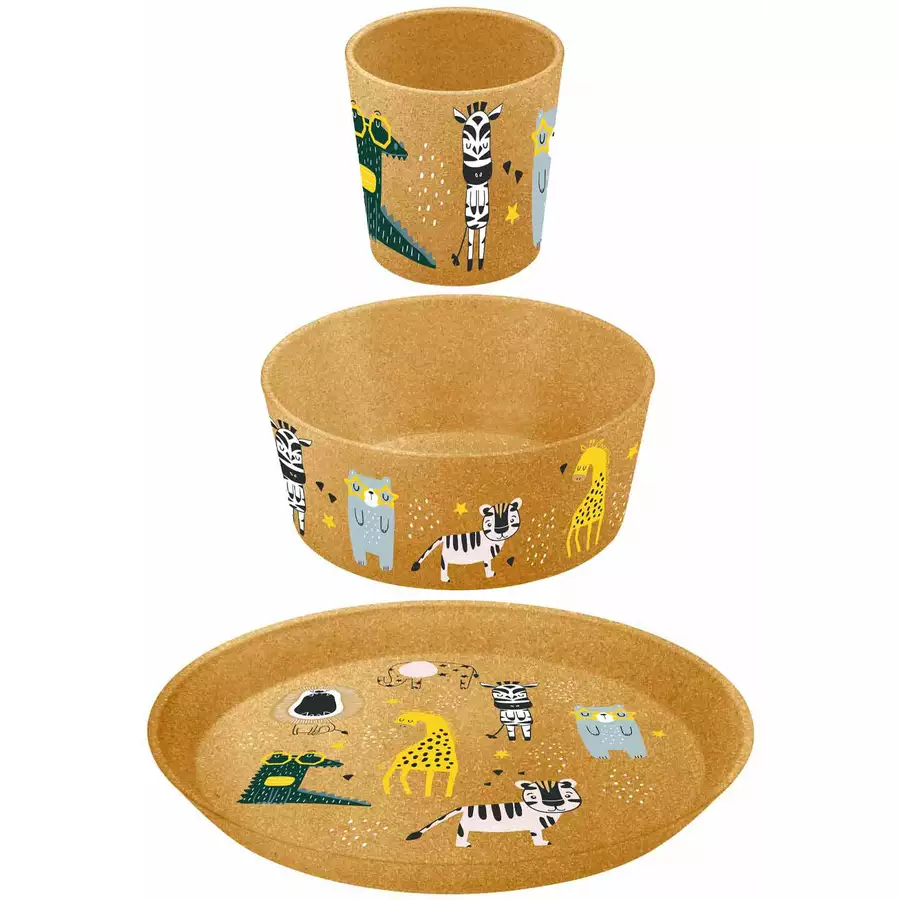 Koziol Kindergeschirrset 3er Set dunkelgelb