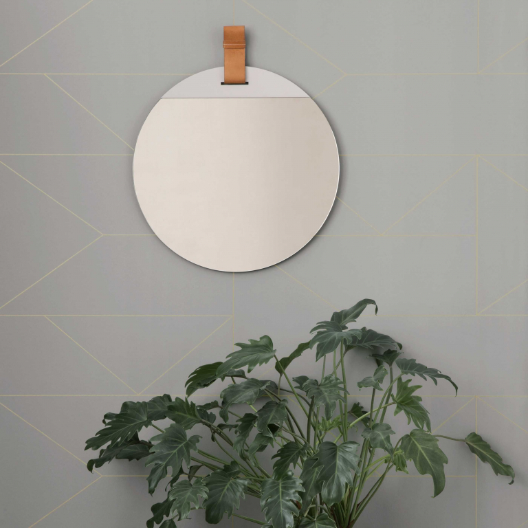 Ferm Living Lines behang donkerblauw