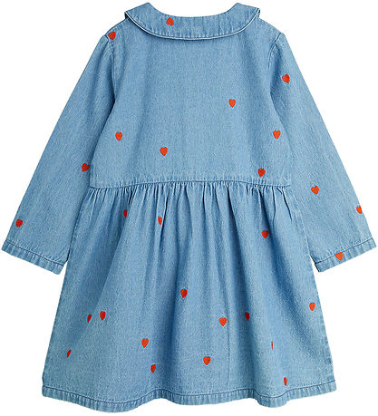 Mini Rodini Kleid - Denim - Blau m. Herzen