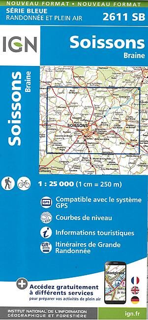 IGN - 2611 SB SOISSONS BRAINE 1 25 000