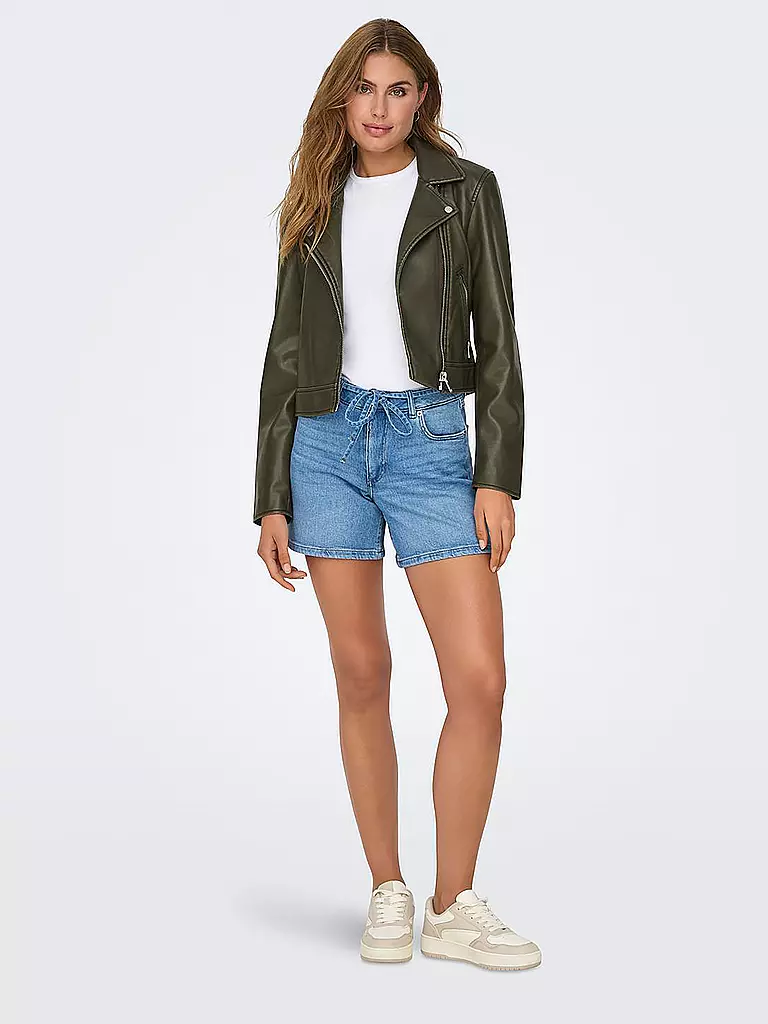 ONLY Jacke in Lederoptik ONLRIA schwarz