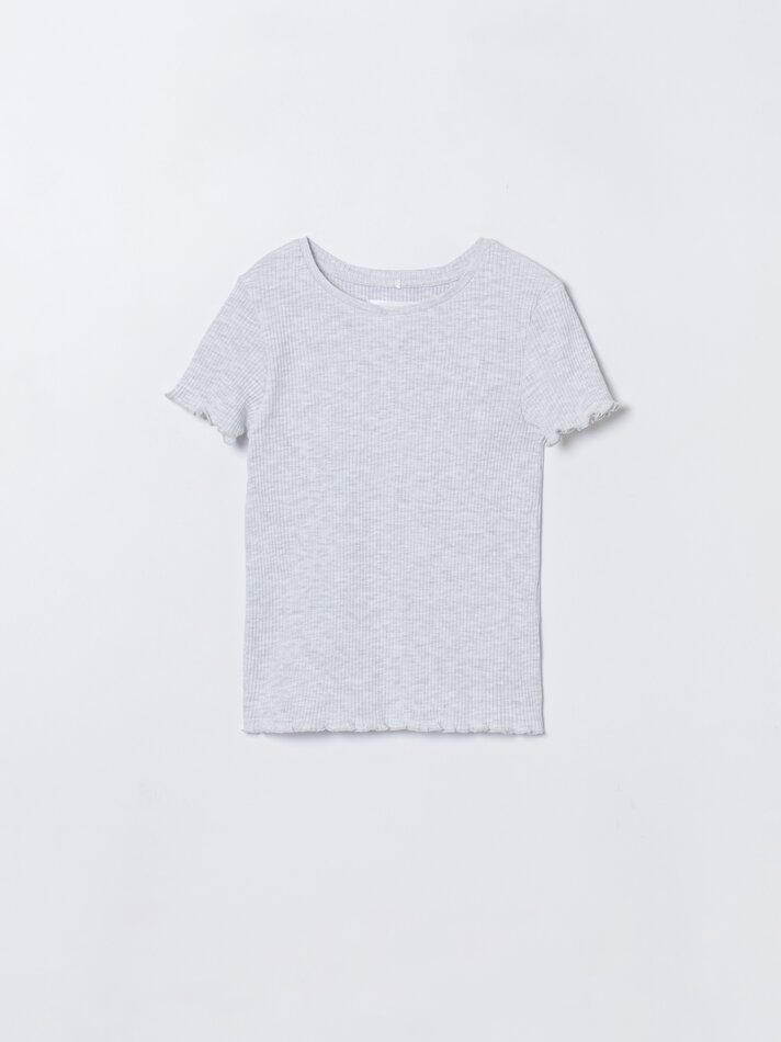 Conjunto com 2 camisetas caneladas - Framboesa