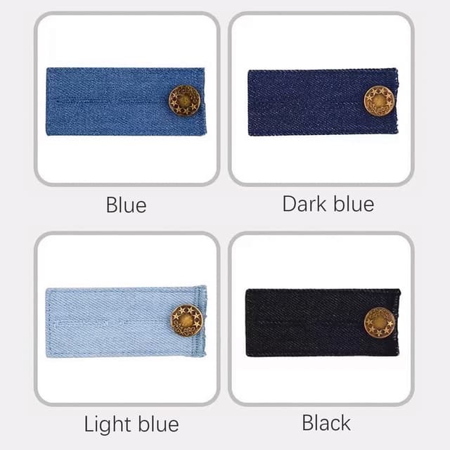Taljeforlænger knapforlænger til jeans 4-pak 72x35x3 mm