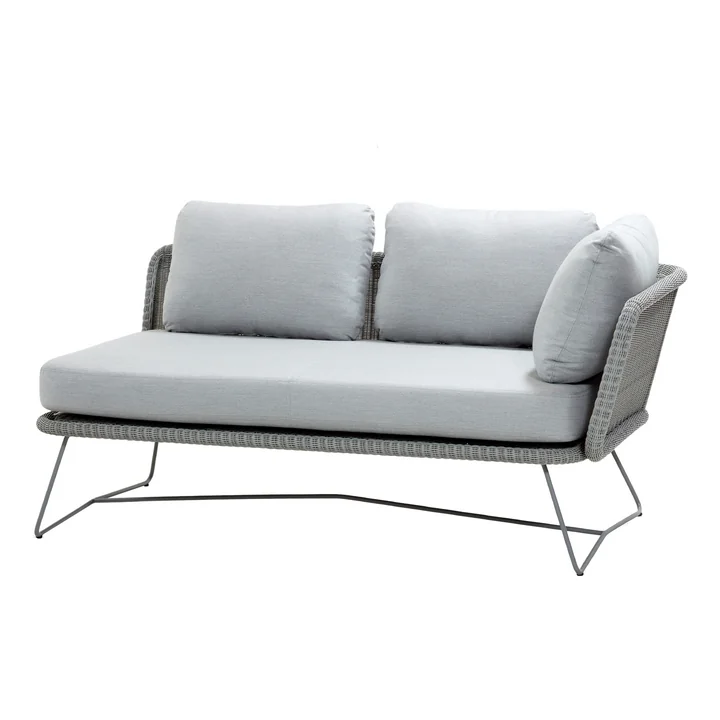 Cane-line - Horizon Modulsofa Outdoor 2-Sitzer links, hellgrau