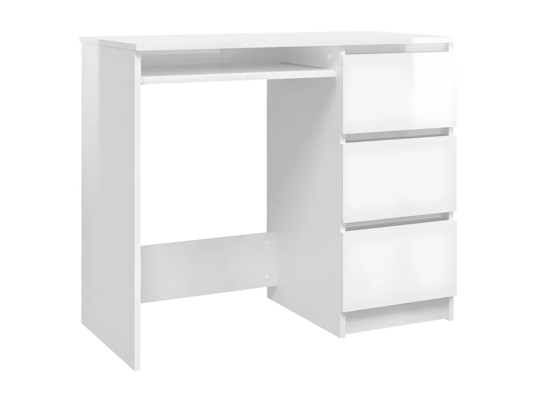 Bureau Blanc brillant 90x45x76 cm Aggloméré