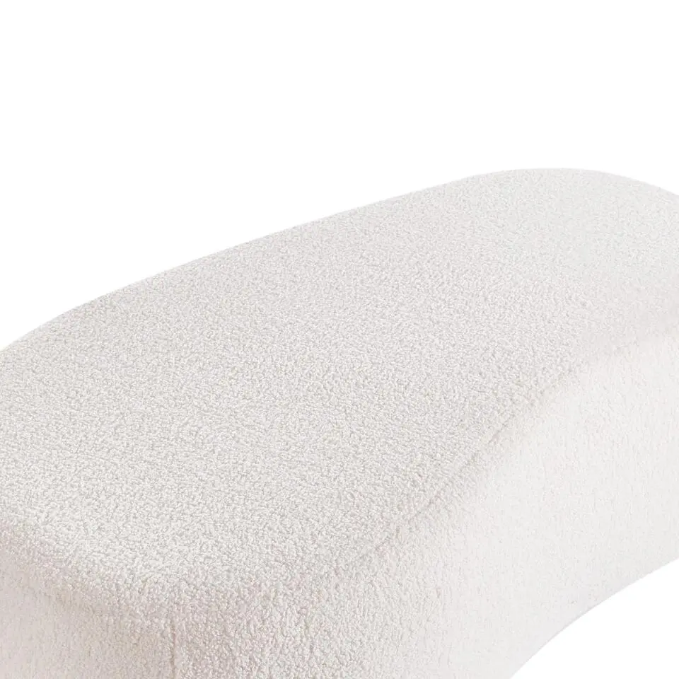 BAYARD - Poef - Off-white - Bouclé