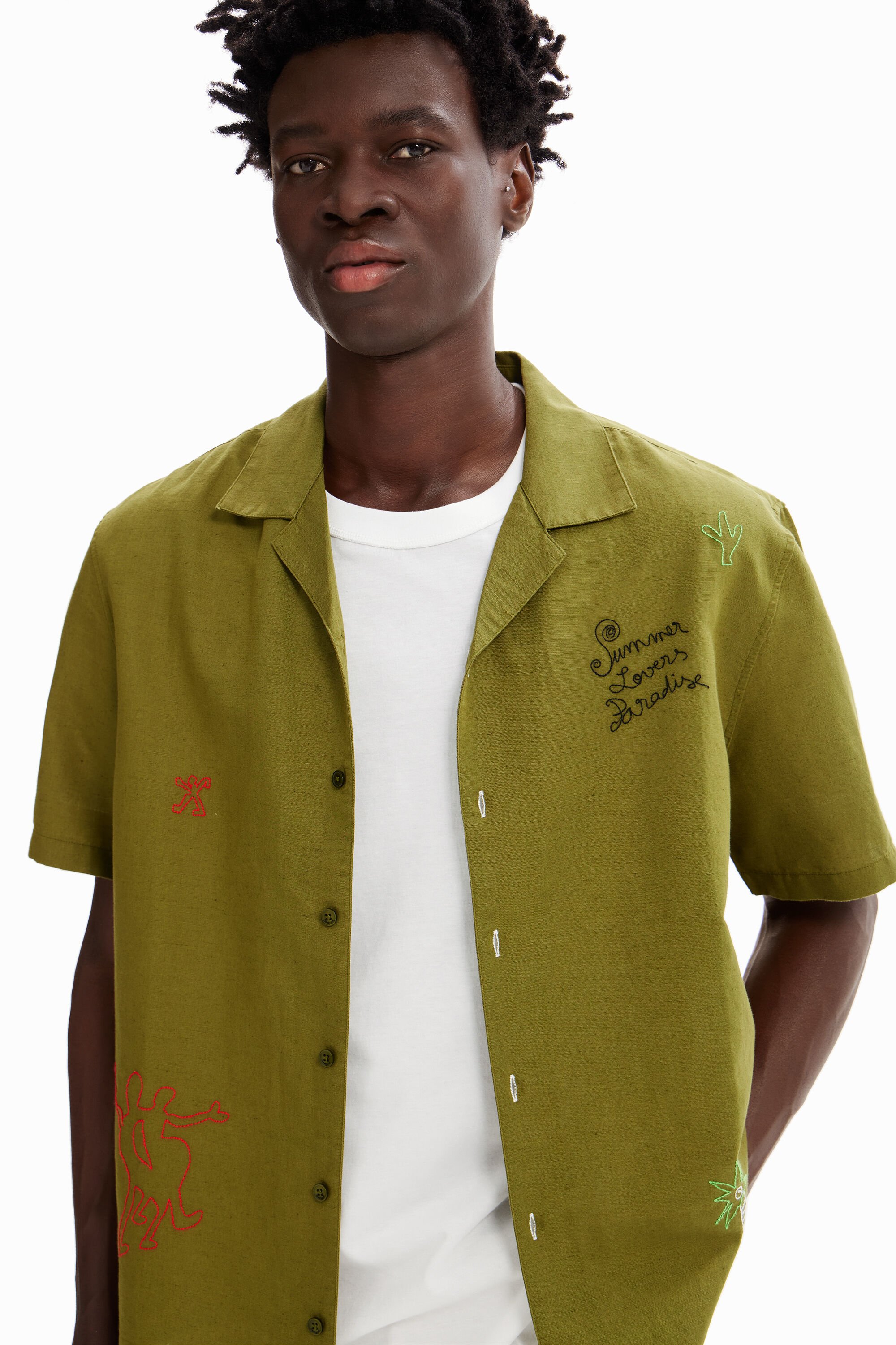 Chemise resort broderies