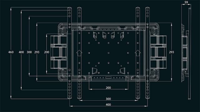 Multibrackets 9697 skærmbeslag til skiltning 2,16 m (85