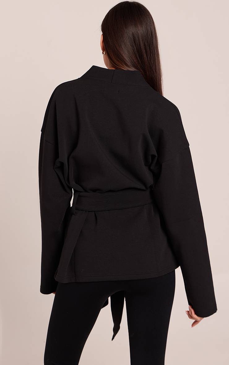 Veste De Yoga En Interlock Avec Lien À Nouer À La Taille