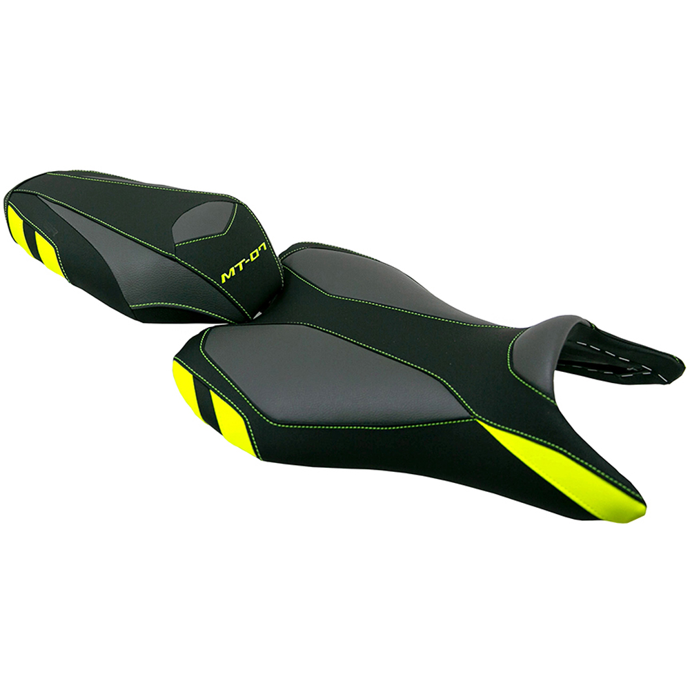 Bagster - Selle Ready Luxe série spéciale Yamaha MT-07 (2018-2020) Noir / Gris / Jaune fluo