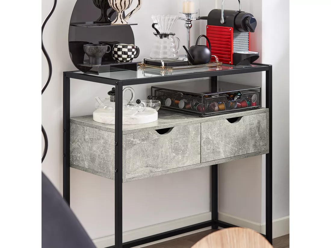 Table Console, Table d’Entrée, Meuble d’Entrée, Bout de Canapé, Table Décorative, FSB54-HG