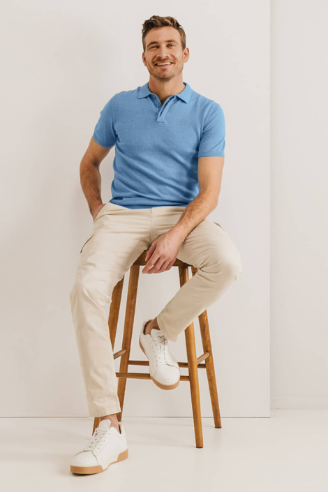 State of Art blauwe heren polo