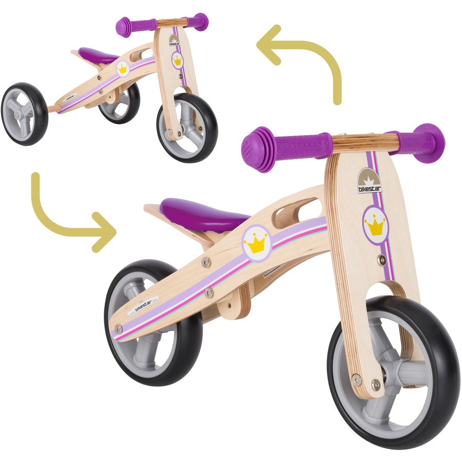Bikestar Laufrad 7 Zoll Holz lila