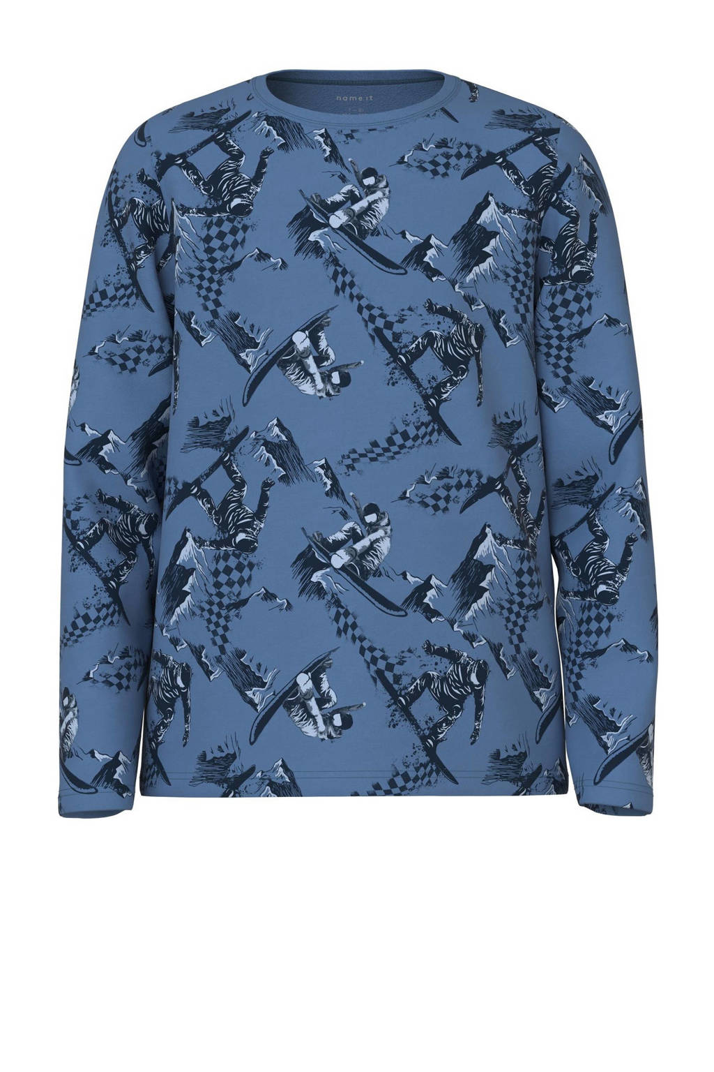 NAME IT pyjama NKMNIGHTSET SNOWBOARD donkerblauw/blauw