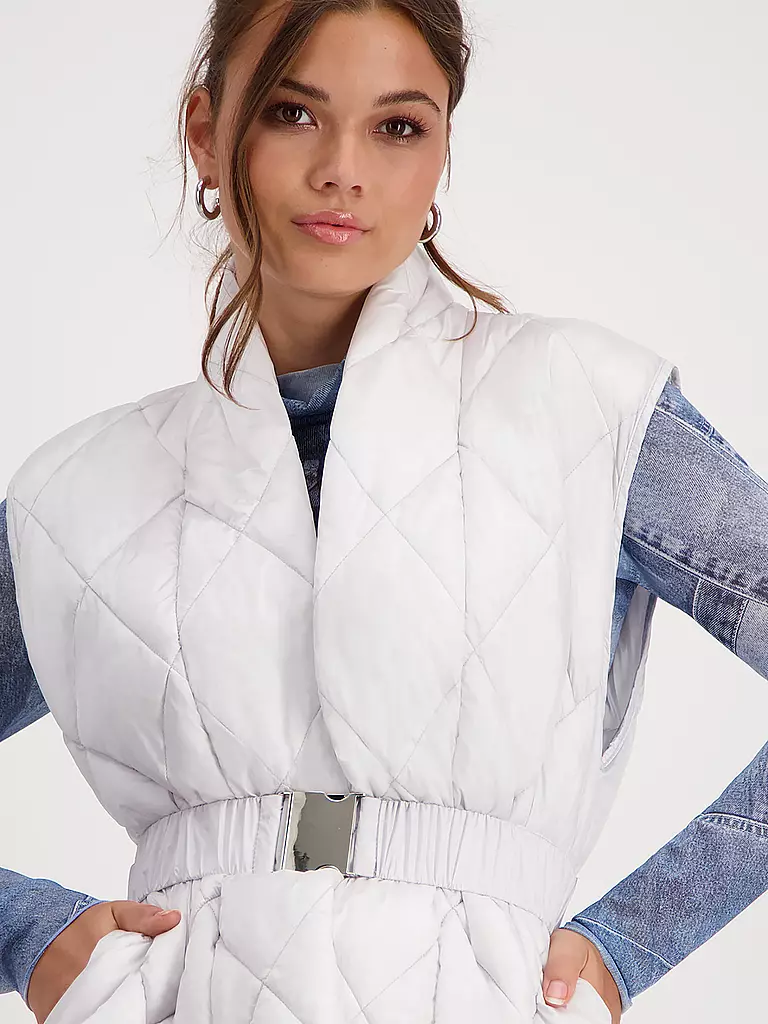 MONARI Steppgilet hellgrau