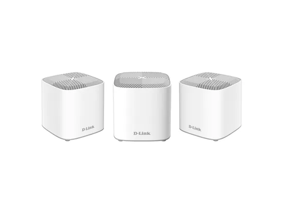 D-Link Covr Whole Home COVR-X1863 - Wi-Fi-system (3 routere) - op til 600 kvm - mesh - GigE - 802.11a/b/g/n/ac/ax - Dual Band