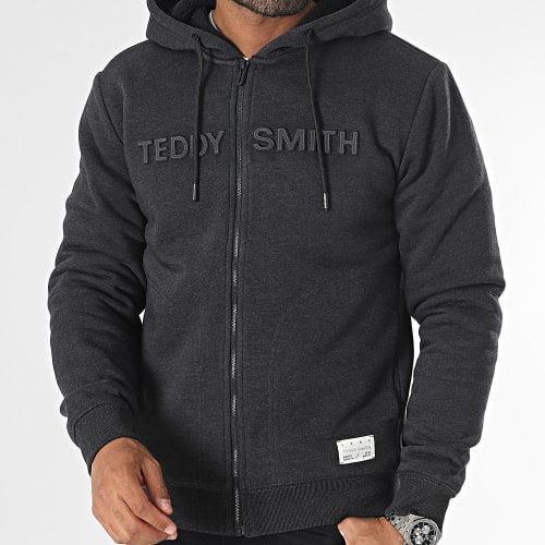Sweat Capuche Zippé Nail Noir Chiné