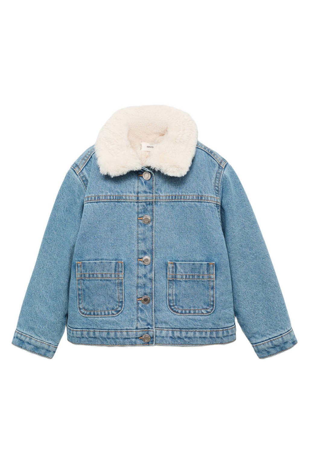 Mango Kids denim spijkerjas light blue denim