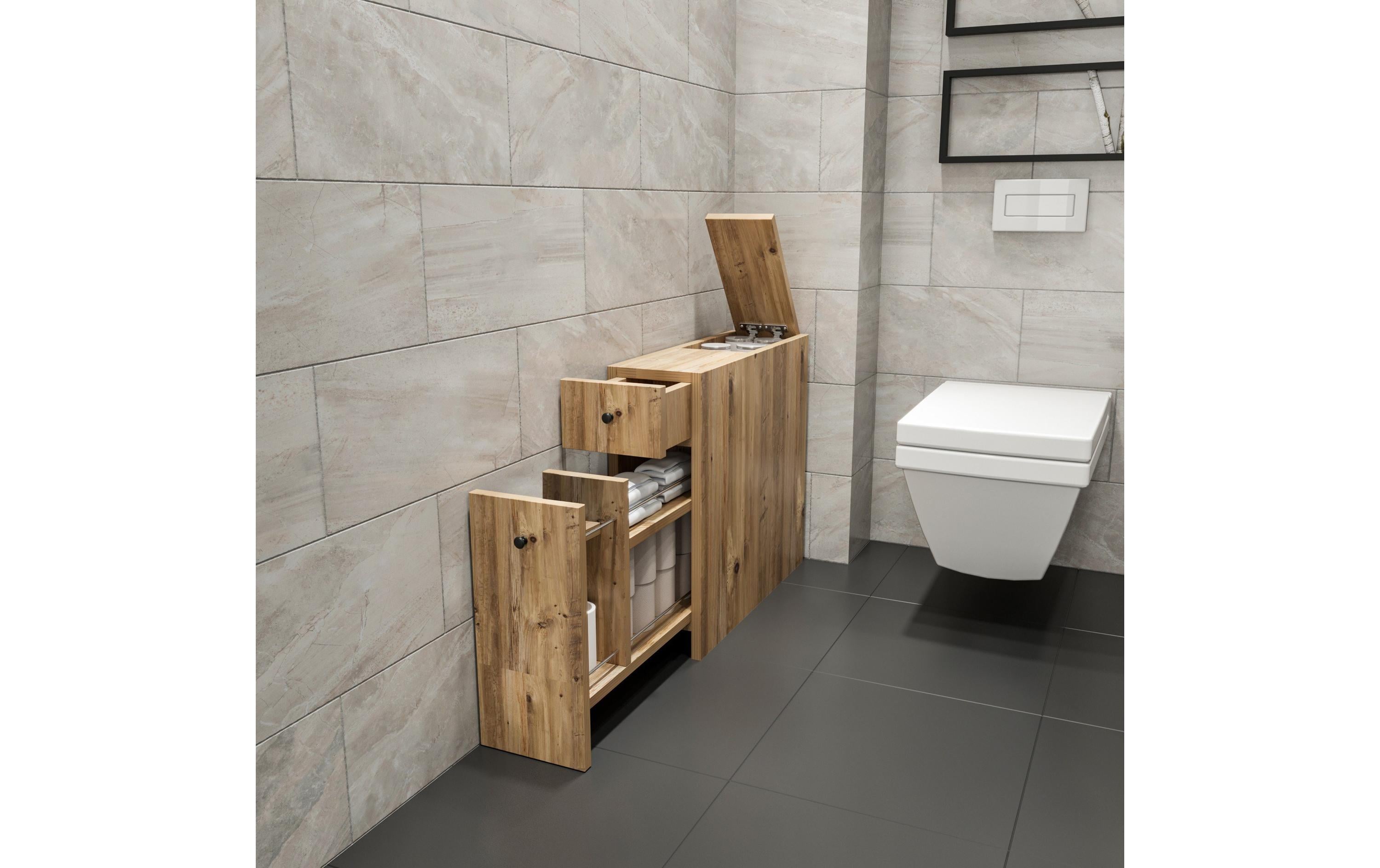 Badezimmerregal Calencia 19 x 55 x 60 cm, Nature<br>Badregal