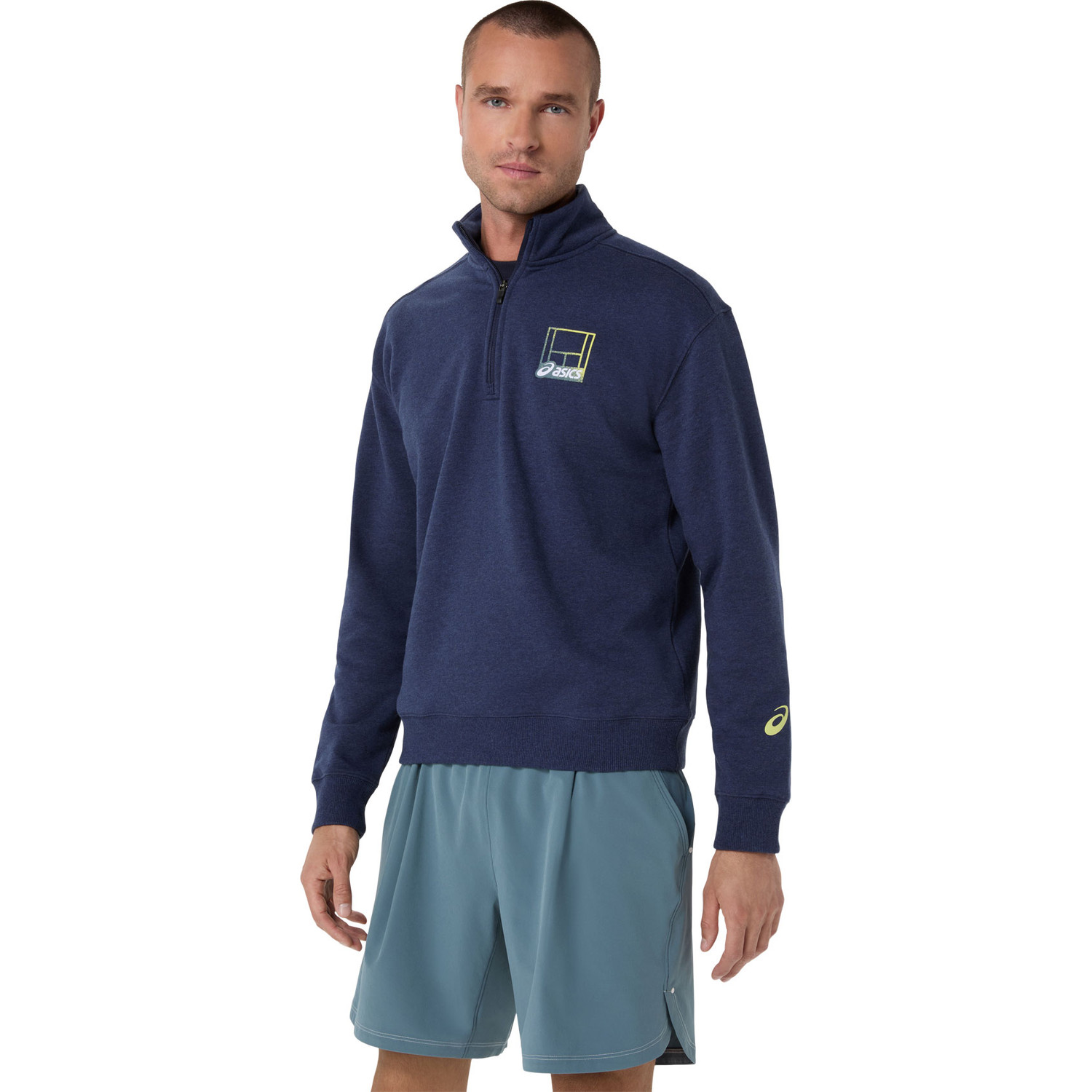 Asics Court Core Graphic Half Zip Sweater
