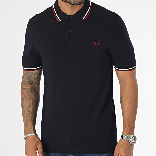 Polo Manches Courtes Twin Tipped M3600 Bleu Marine