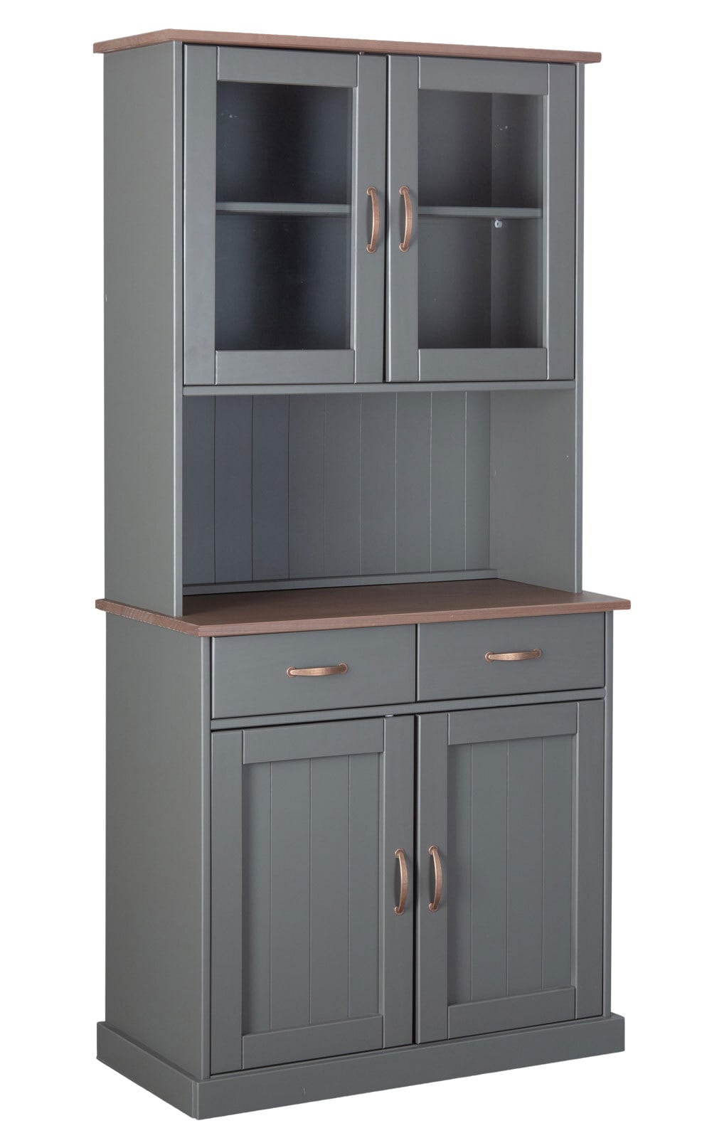 Buffet Niclas 5.1 Massivholz grau/braun 90x190x45 cm