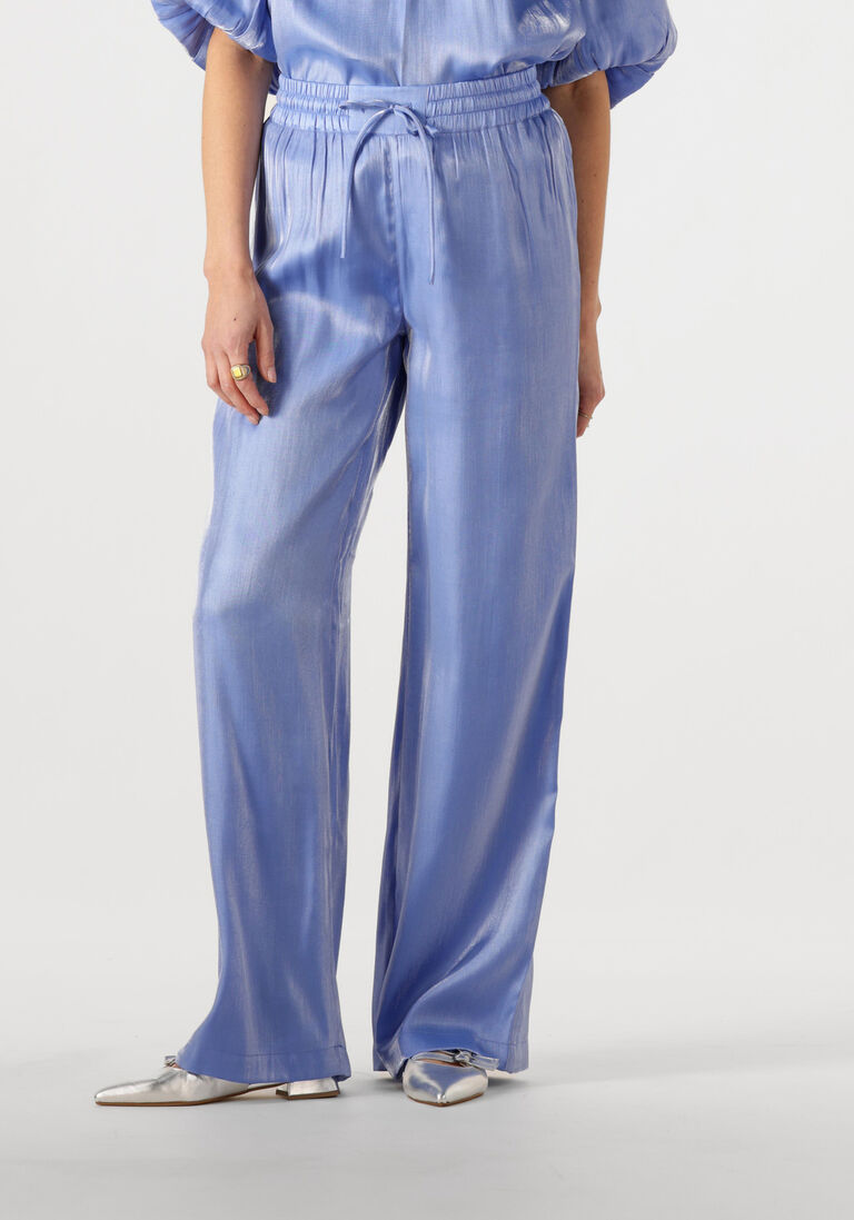 blauwe dante6 pantalon soir shimmer wide leg pants