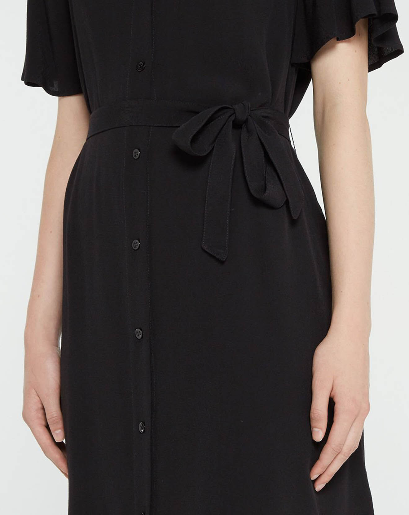 Galeries Lafayette Robe courte Catherine à Col V noire