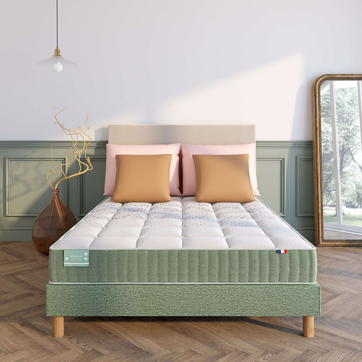 LA REDOUTE INTERIEURS<br>Conjunto de box com colchão firme de 1362 molas