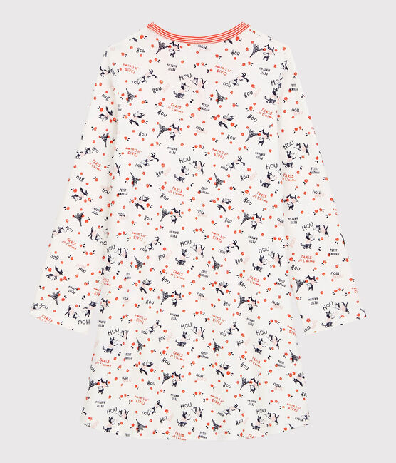 Chemise de nuit imprimé Paris petite fille en coton biologique
