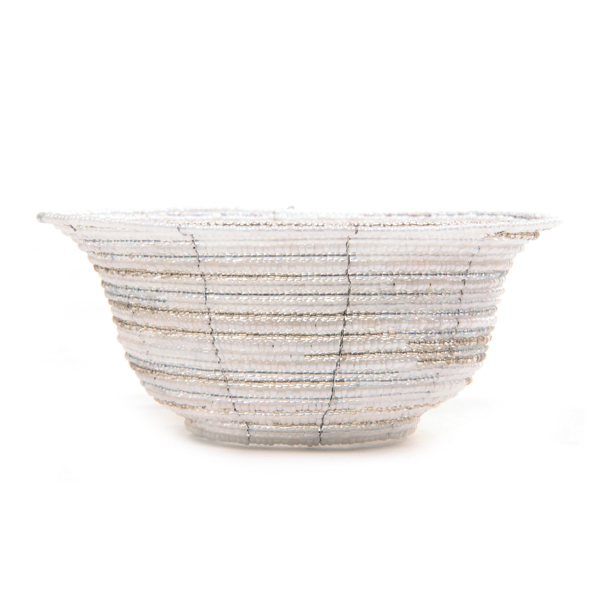Schale aus Abalonen-Perlen, weiß, cremefarben, Ø 13 cm, H 6 cm von fischer's lagerhaus