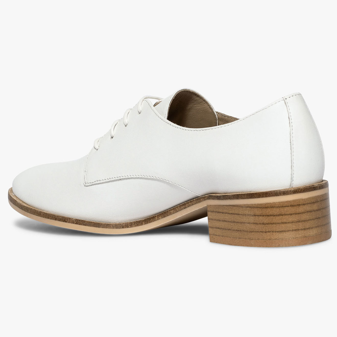 Bocage Derbies en Cuir Christel blanches