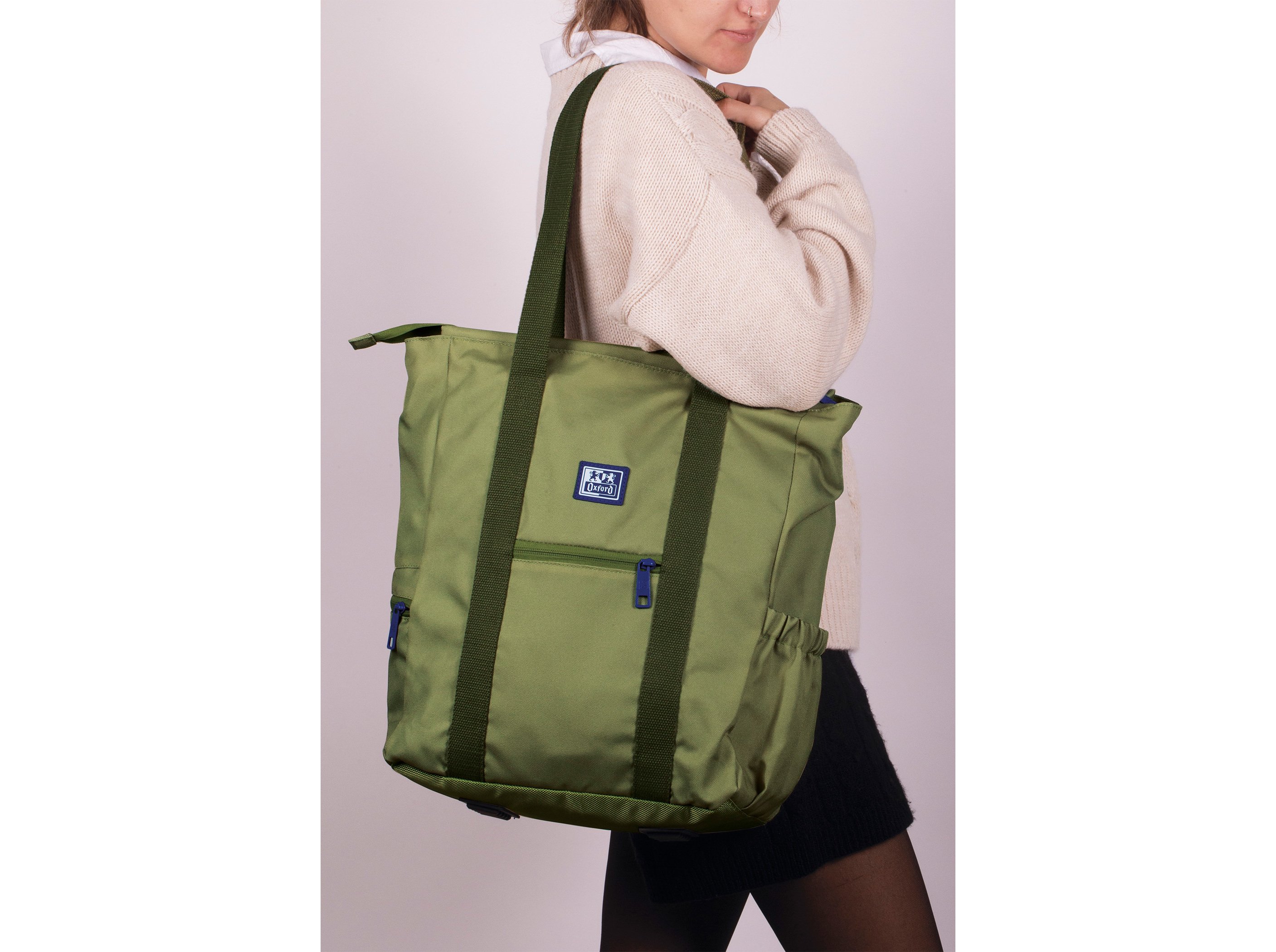 TOTE BAG B-TRENDY OXFORD VERDE SAFARI 30L 31X38X12CM