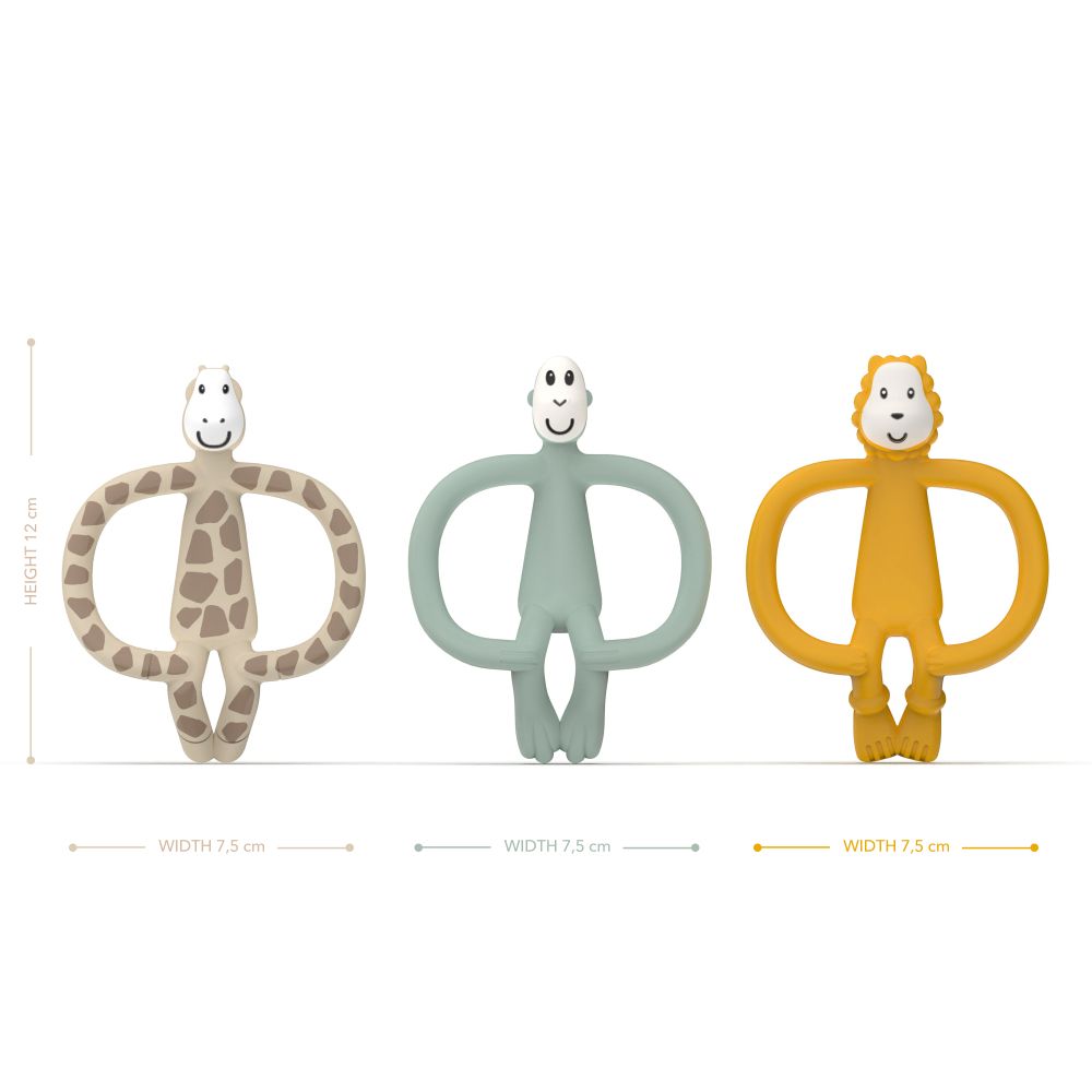 Matchstick Monkey Geschenkset Beißringe 3er Pack - Ludo Löwe, Gigi Giraffe & Affe