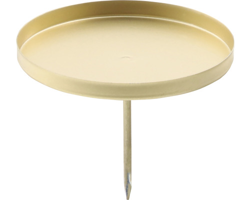 Verpakking van 4 metalen theelichthouders, 6 cm, goud