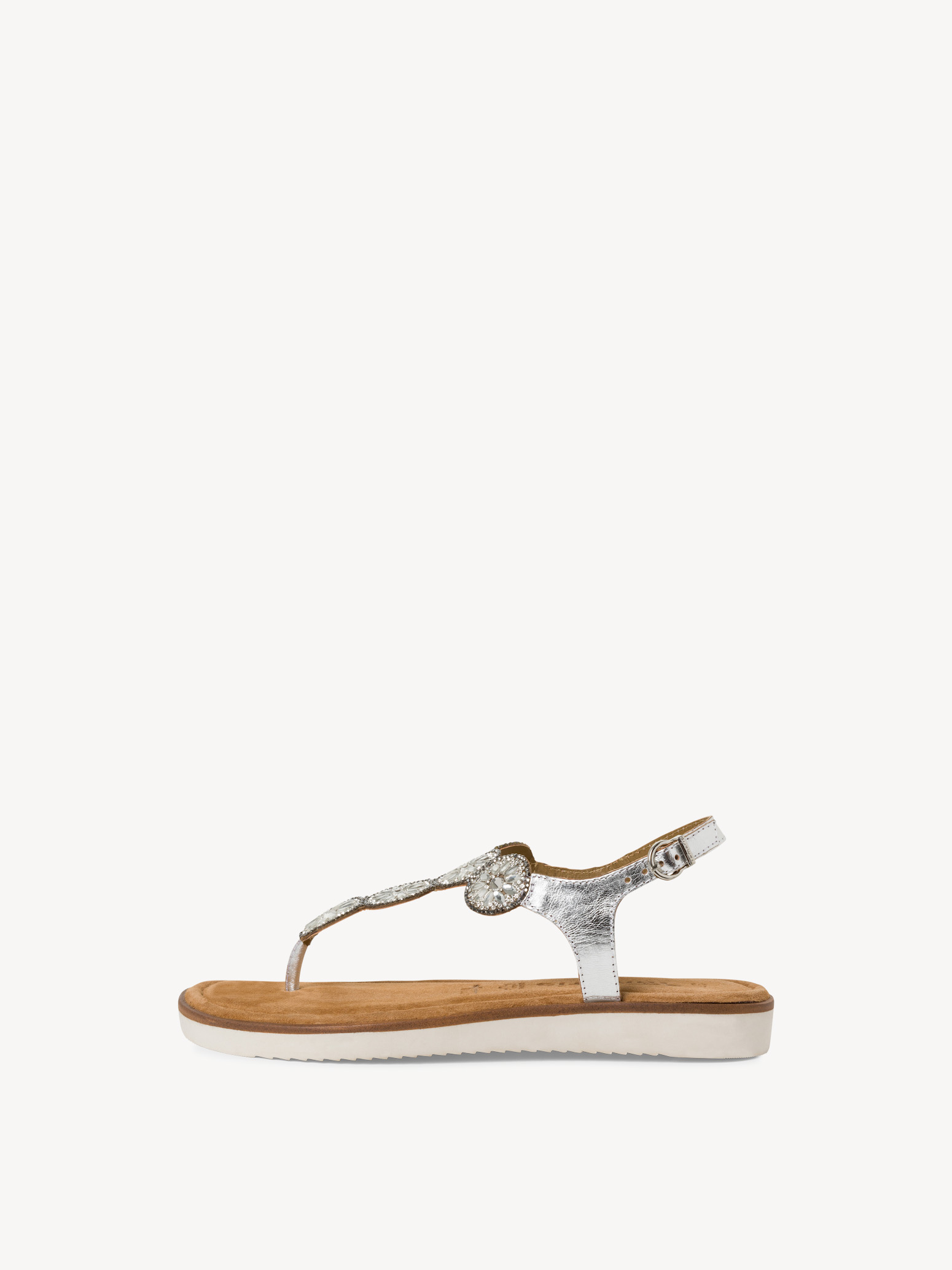 Leren Sandaal - zilver