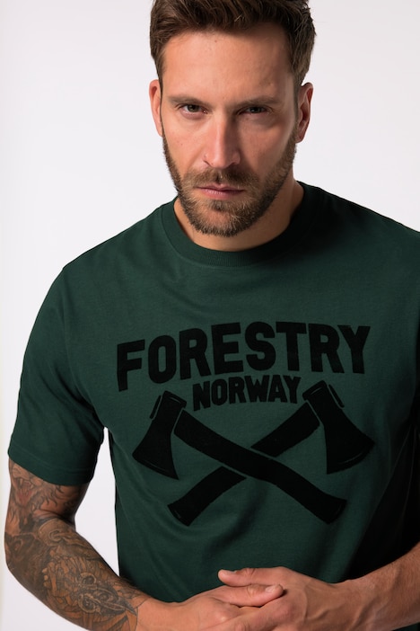 JP 1880 T-Shirt, Halbarm, Brustprint, bis 8 XL