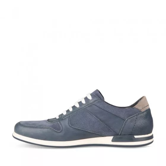 Baskets BLEU DENIM SIDE CUIR