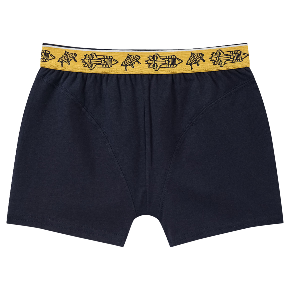 Yigga 3 Jungen Boxer in Unifarben dunkelblau