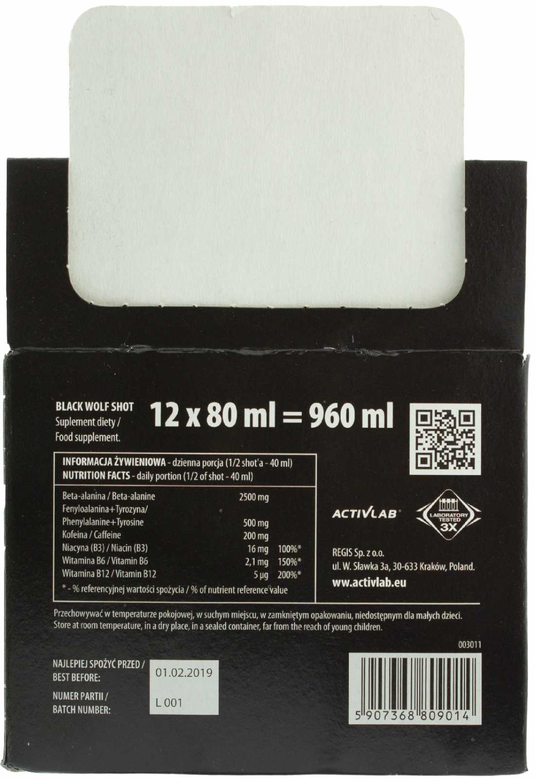 Activlab Black Wolf Shot 80ml