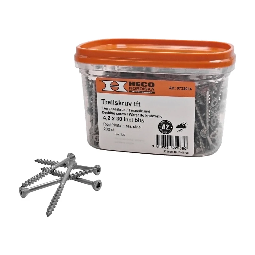 Terrasseskrue 200-pk 4,2x30 mm