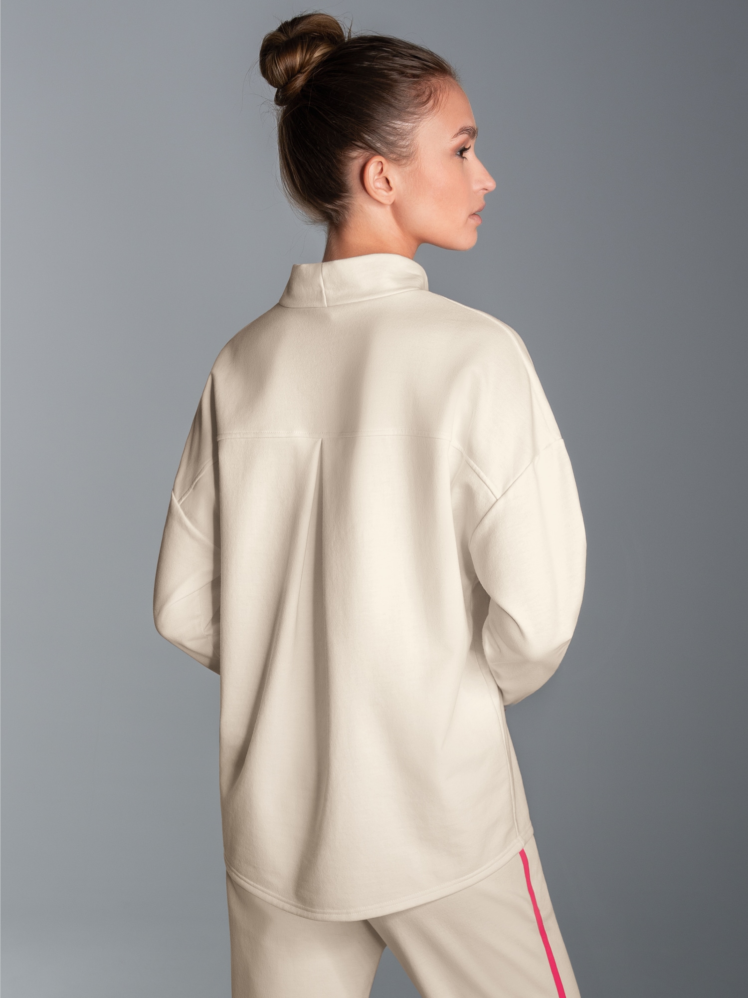 Sweatshirt mit Stehkragen Natur