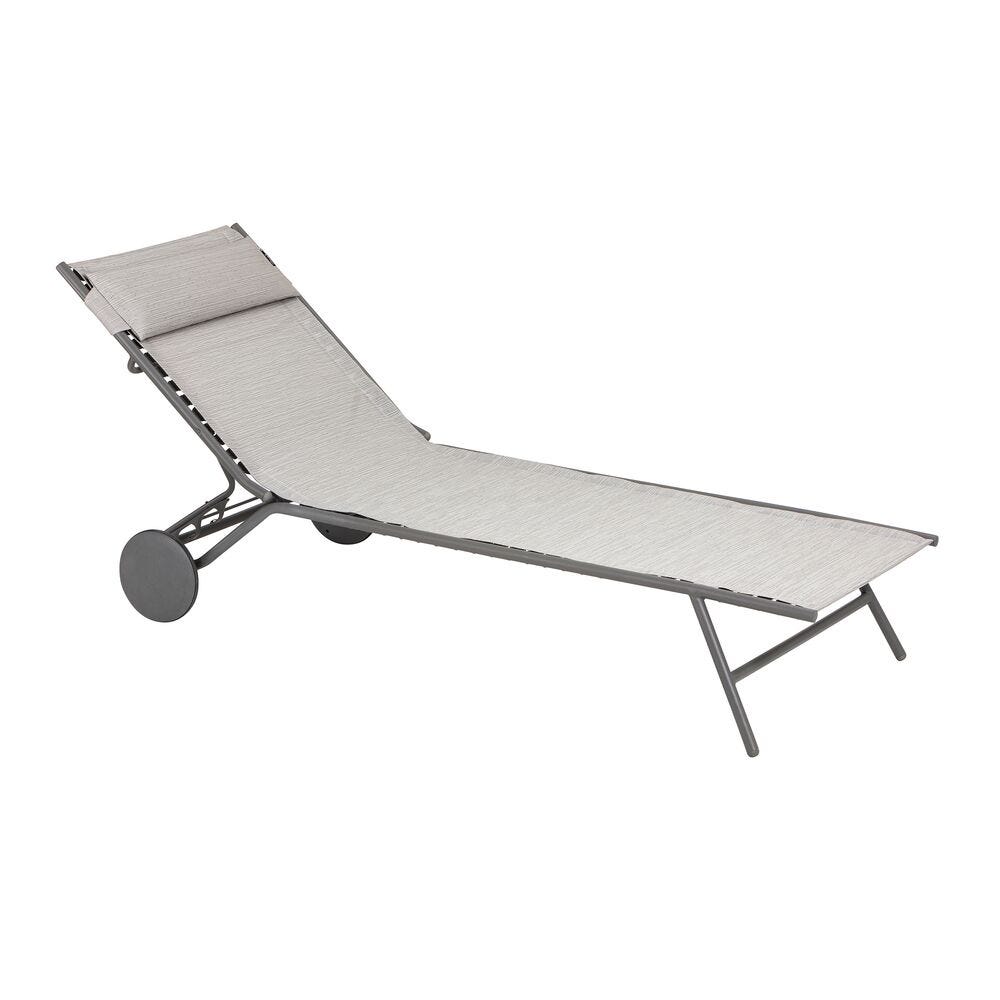 Sonnenliege Miami II Batyline® Duo Grau Galet