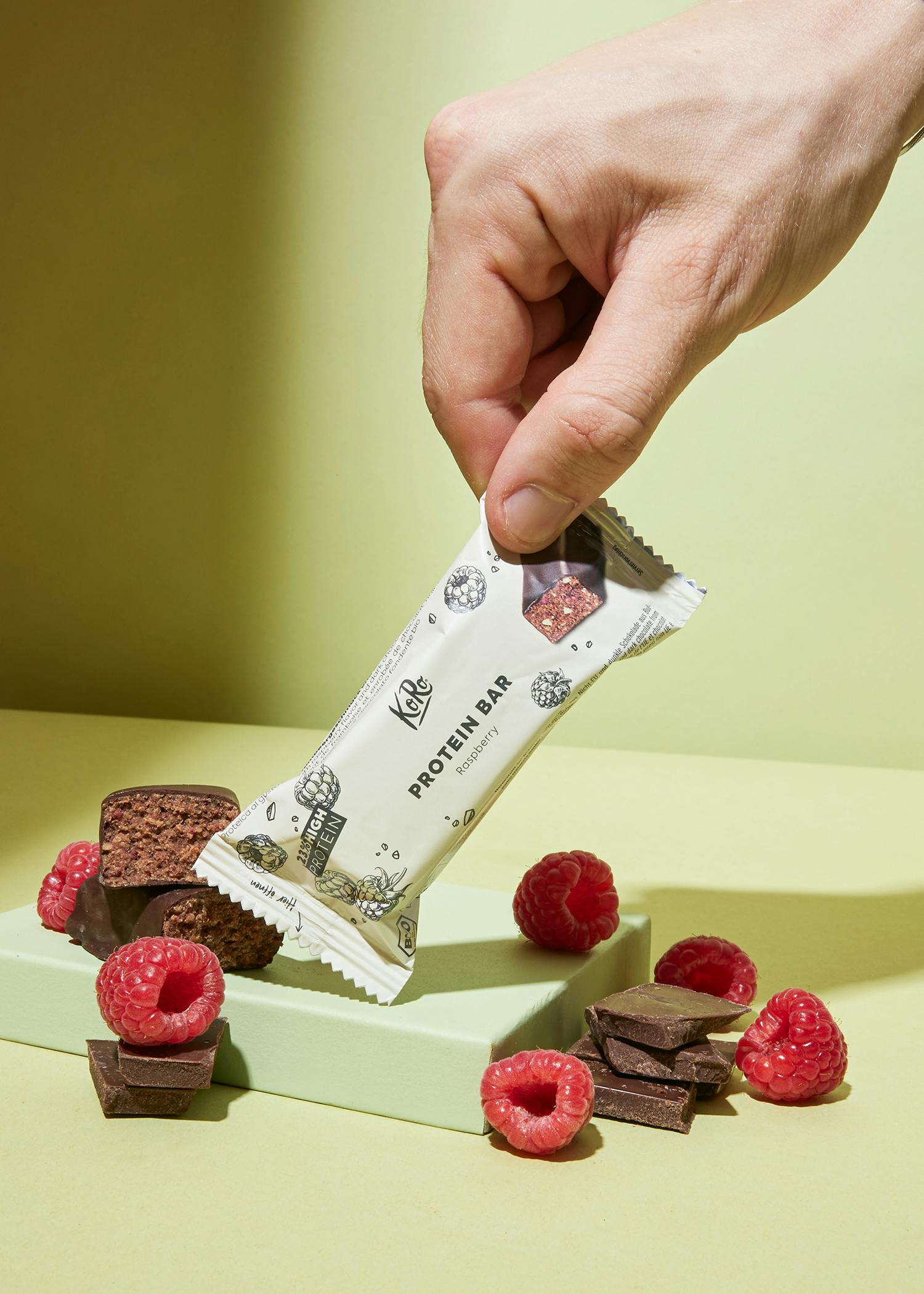 Veganer Bio Proteinriegel Raspberry 50 g