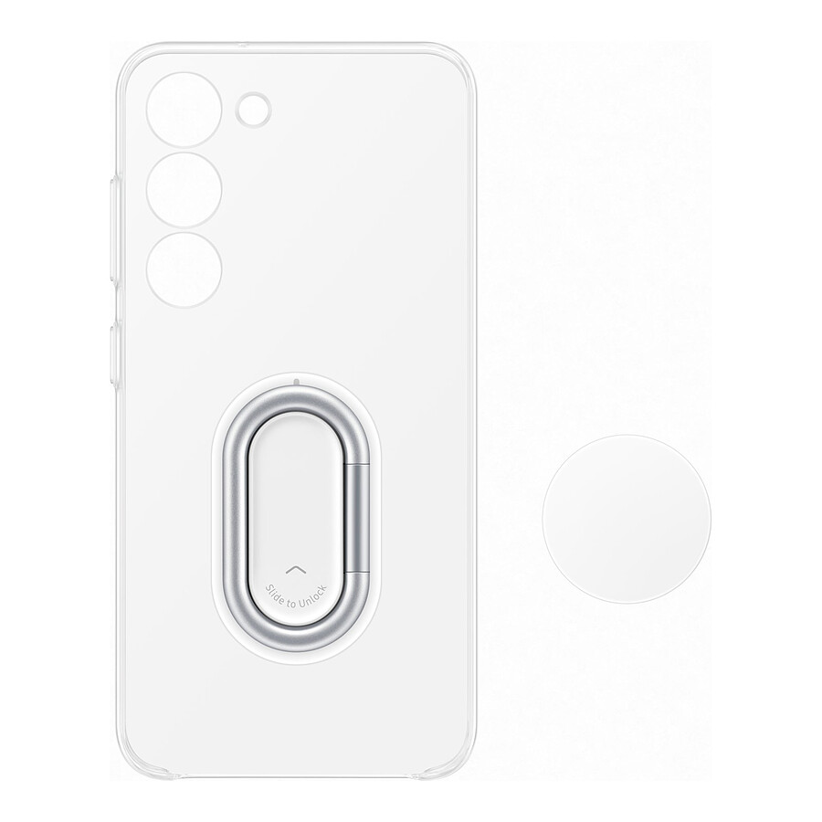 Samsung Coque transparente avec support pour Galaxy S23 FE