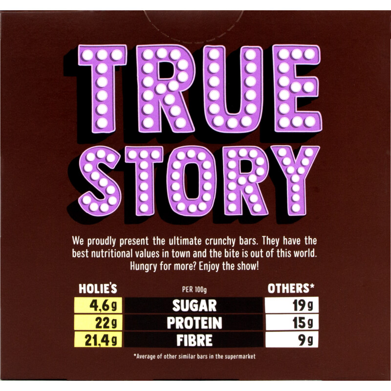 Holie's Crunchy bar protein peanut chocolate