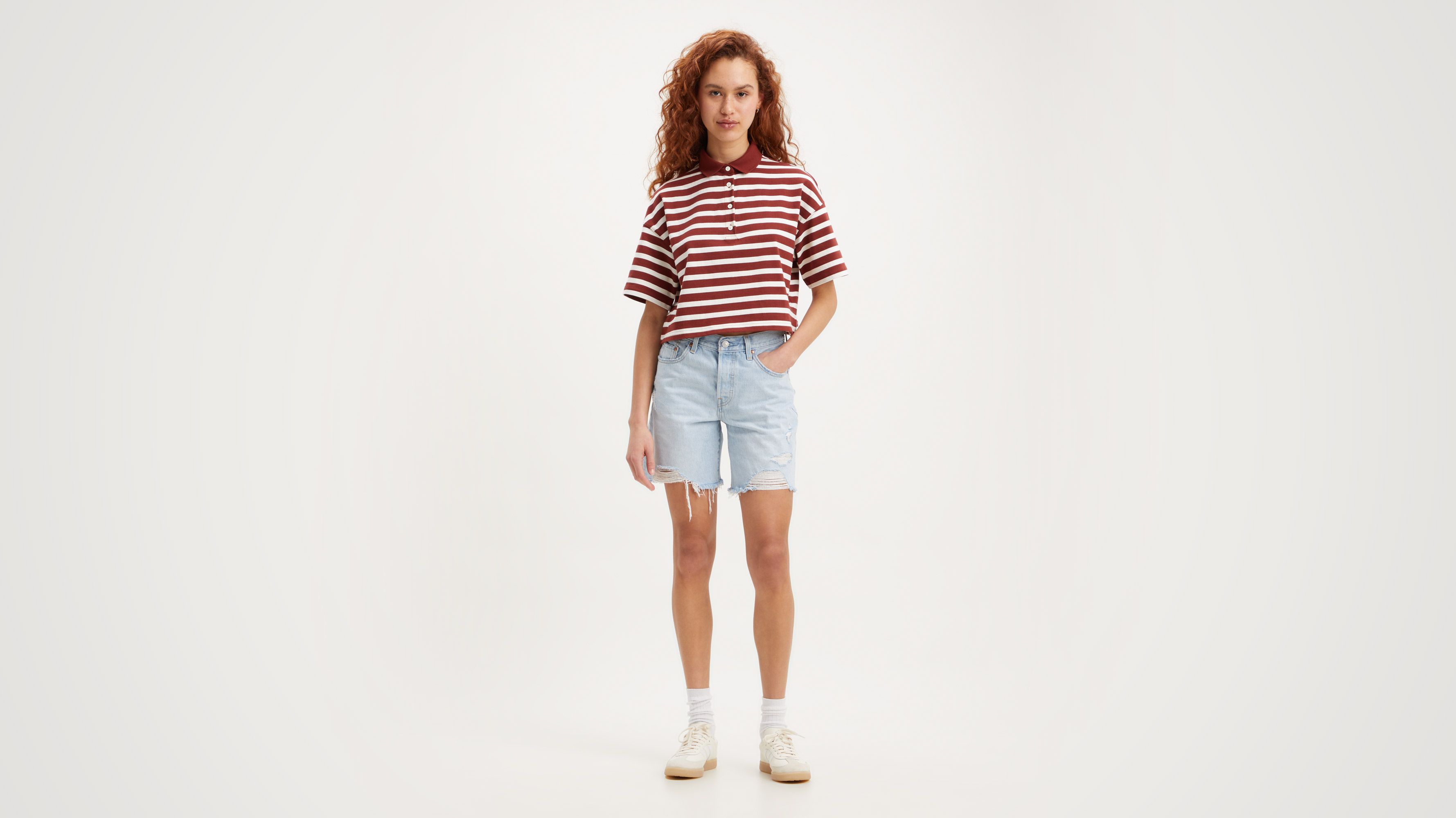 Short 501® ’90 - Light Indigo Destructed - Bleu